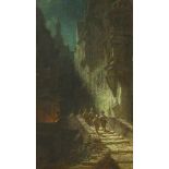 Spitzweg, Carl München 1808 - 1885 Die Scharwache. Öl auf Leinwand. Wohl doubliert. 54 x 31,5cm.