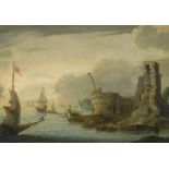 Vernet, Claude Joseph 1714 Avignon - 1789 Paris - Umkreis Ideale Hafenansicht. Öl auf Kupfer. 49 x