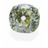 DIAMANT. 1 Altschliff-Kissen ca. 1,14ct fancy light yellow-green, natural colour. Anbei DPL