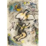 Chagall, Marc 1887 Witebsk - 1985 St. Paul de Vence Ohne Titel. Ca. 1960. Tinte und Pastell auf