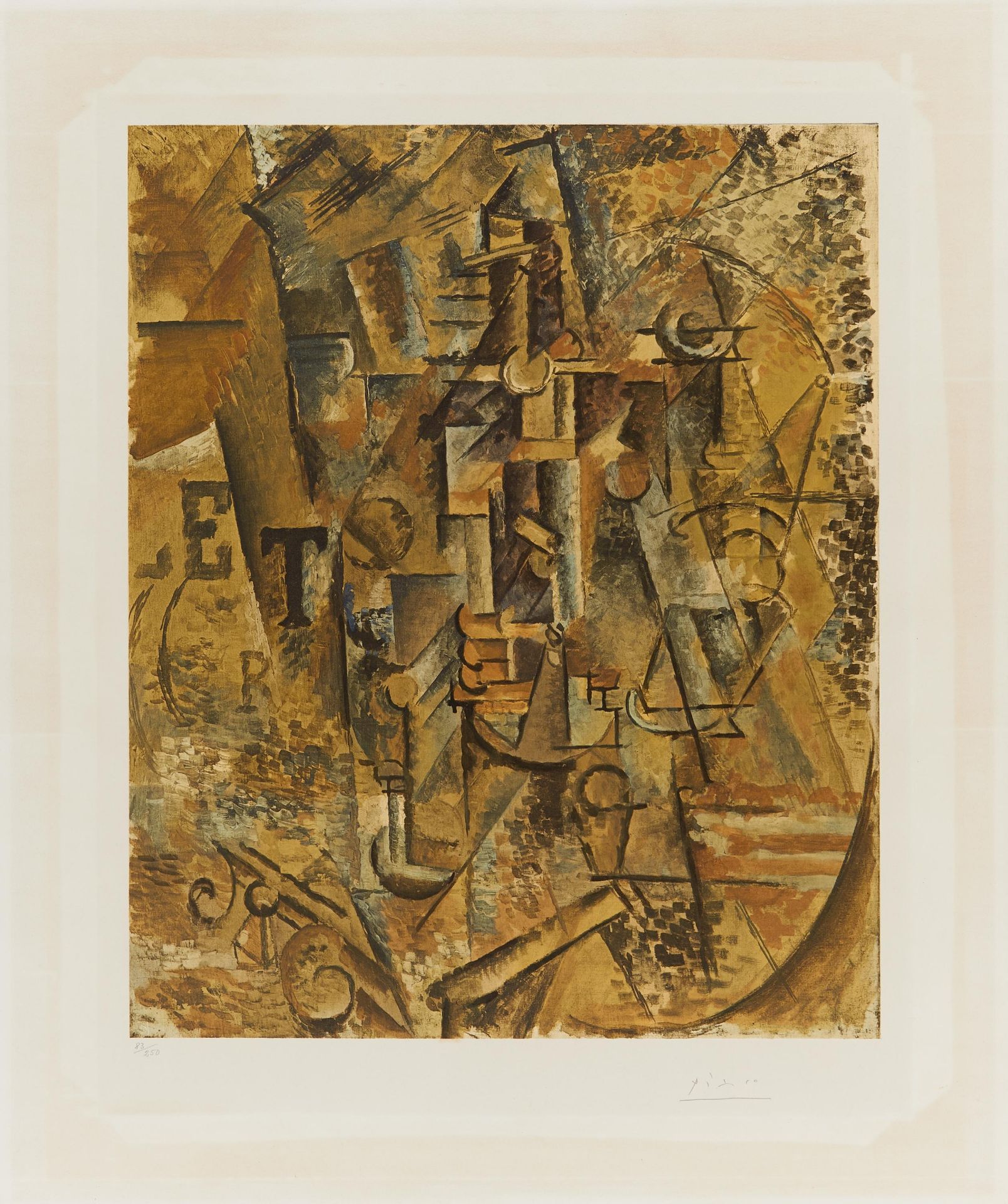 Picasso, Pablo 1881 Malaga - 1973 Mougins nach La bouteille de rhum. Ca. 1965. Collotypie auf Arches - Bild 2 aus 4