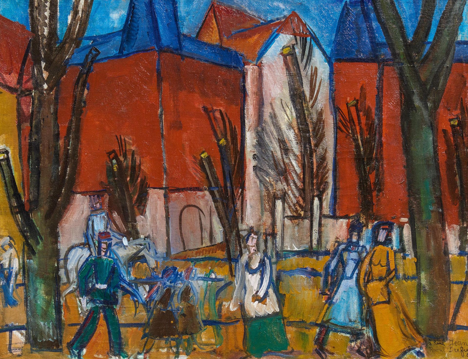 Dufy, Raoul 1877 Le Havre - 1953 Forcalquier München. 1909. Öl auf Leinwand. 46,5 x 59,5cm. Signiert