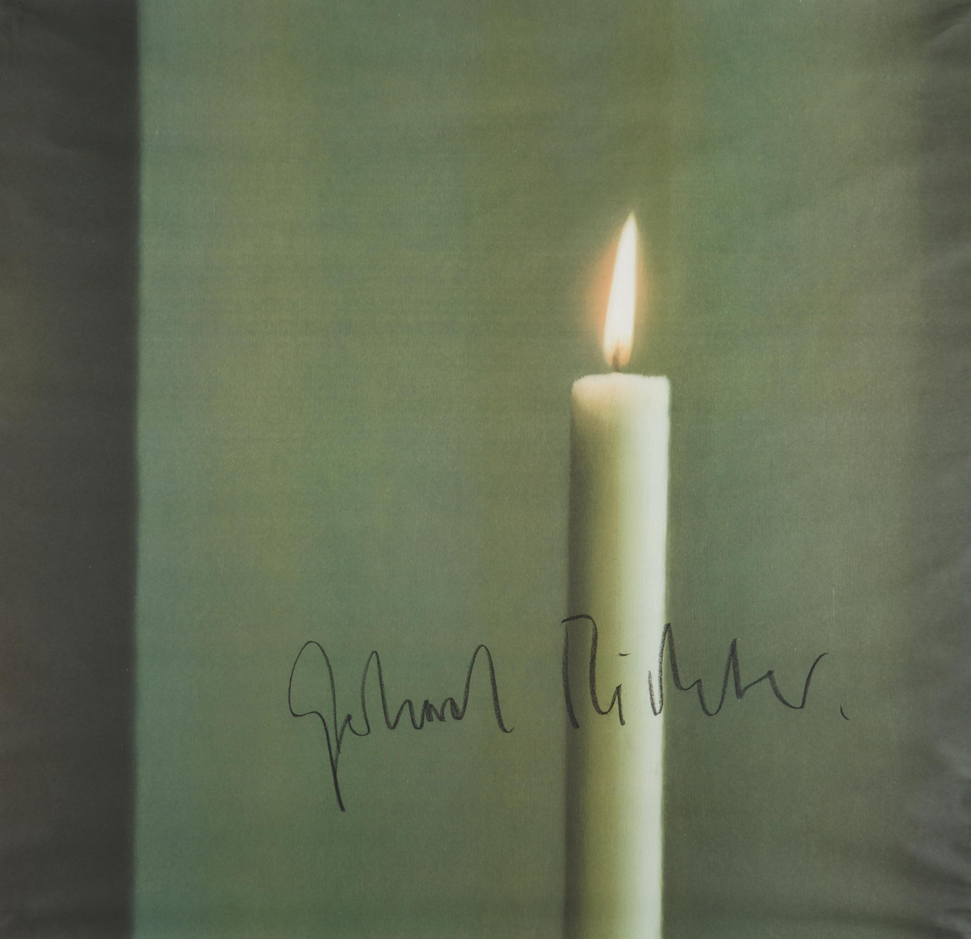 Richter, Gerhard 1932 Dresden Kerze I. 1988. Farboffset auf Offsetpapier. 98,5 x 94,5cm. Signiert.