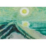 Pechstein, Hermann Max 1881 Zwickau - 1955 Berlin Seenebel. Um 1922. Öl auf Leinwand. Auf Karton