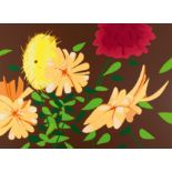 Katz, Alex 1927 New York Late Summer Flowers. 2013. Farbserigrafie auf Karton. 101,2 x 140cm