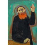 Hofer, Karl 1878 Karlsruhe - 1955 Berlin Judas. 1950. Öl auf Leinwand. 100 x 65,5cm. Monogrammiert