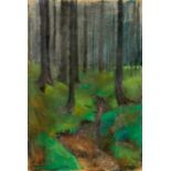 Ury, Lesser 1861 Birnbaum - 1931 Berlin Kiefernwald Thüringen. Um 1890. Pastell auf Karton. 50 x