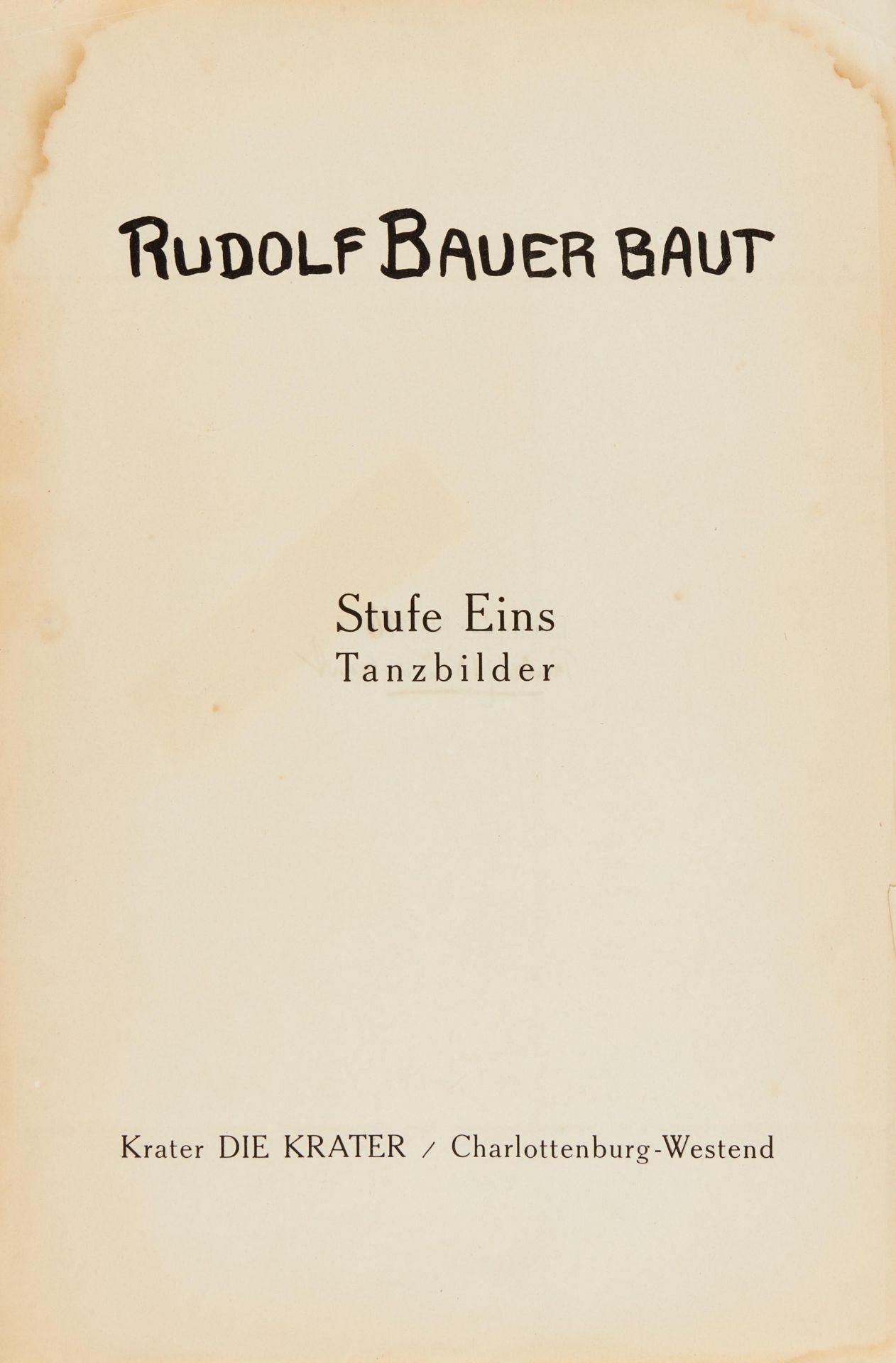 Bauer, Rudolf 1889 Lindenwald - 1953 Deal/New Jersey Stufe Eins - Tanzbilder. 1921. Mappe mit sieben - Image 11 of 12