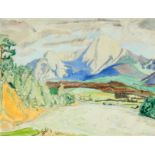 Heckel, Erich 1883 Döbeln - 1970 Radolfzell "Drau und Mittagskogel". 1940. Aquarell über