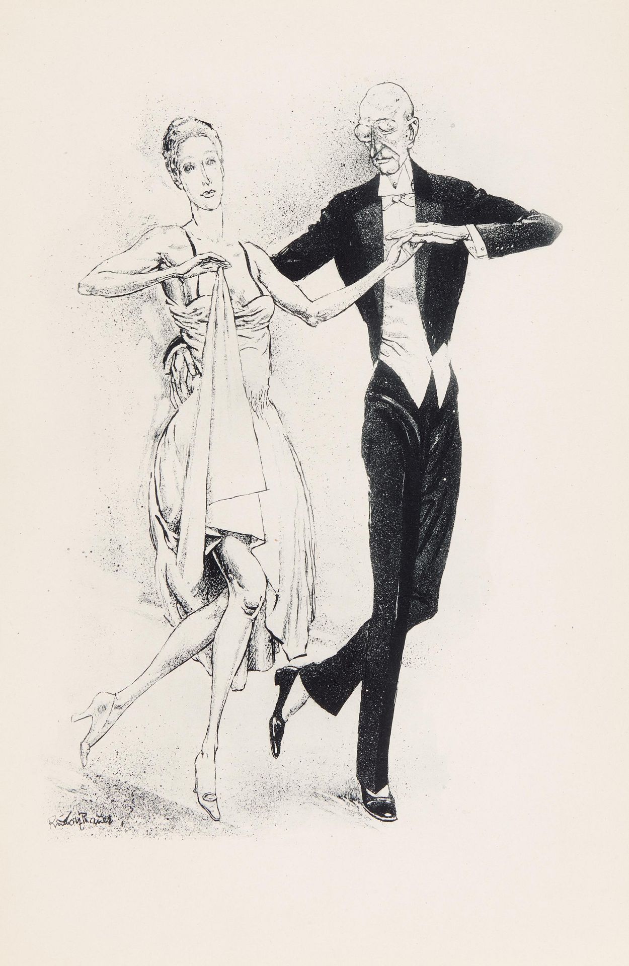 Bauer, Rudolf 1889 Lindenwald - 1953 Deal/New Jersey Stufe Eins - Tanzbilder. 1921. Mappe mit sieben - Image 7 of 12