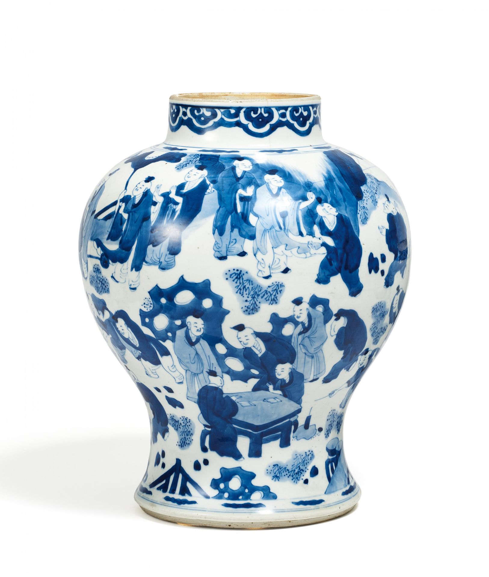 GROßE VASE MIT DEN HUNDERT KNABEN. China. Qing-Dynastie. Kangxi-Periode (1662-1722). 18. Jh.