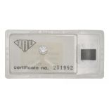 LOSER BRILLANT. Ca. 1,1ct E/ IF. HRD-Expertise von 11/1990 vorliegend, Brillant eingeschweißt.