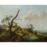 Wynants, Jan1631 Haarlem - 1684 Amsterdam - zugeschriebenHolländische Landschaft mit Jägern vor