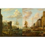 Storck, Abraham JanszAmsterdam 1635 - 1710 - zugeschriebenZwei Gemälde: Ideale südliche