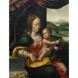 Cleve, Joos vanum 1485 Kleve - 1541 Antwerpen - Nachfolge 16./17. Jh.Madonna mit Christusknaben.