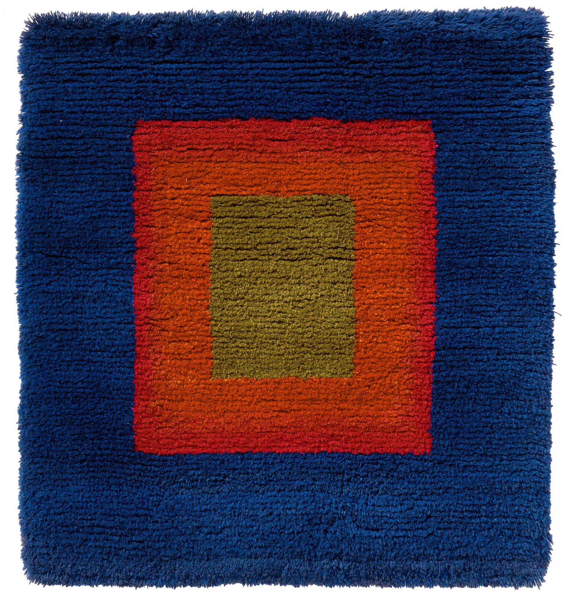 Itten, Johannes1888 Südern-Linden - 1967 ZürichnachBlau-Rotes Rechteck. Knüpfteppich120 x 110 x 4cm.