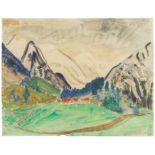 Heckel, Erich1883 Döbeln - 1970 Radolfzell"Allgäuer Tal". 1923. Aquarell und Tempera über