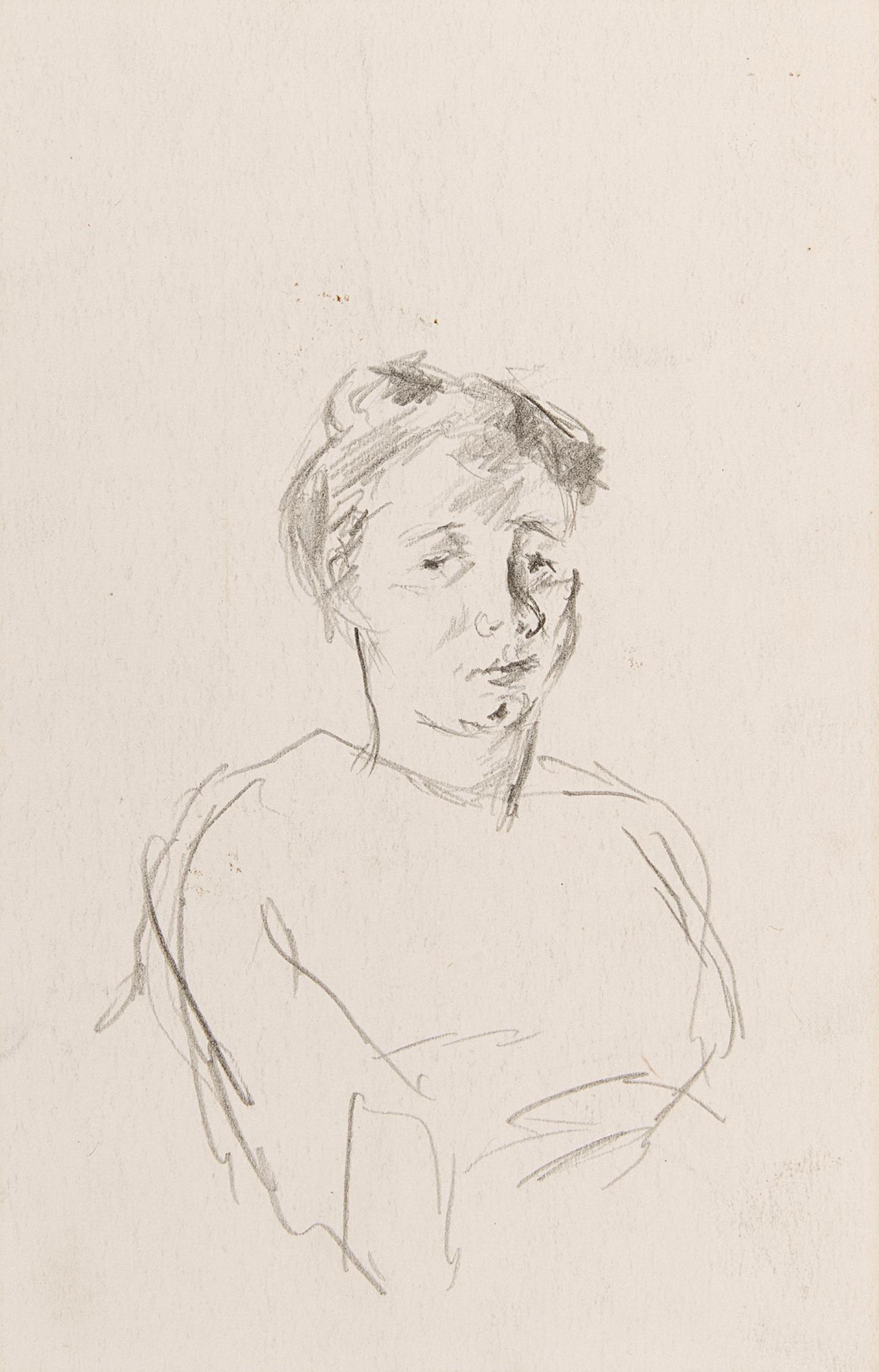 Beckmann, Max1884 Leipzig - 1950 New YorkPorträtstudie einer jungen Frau. Um 1915.