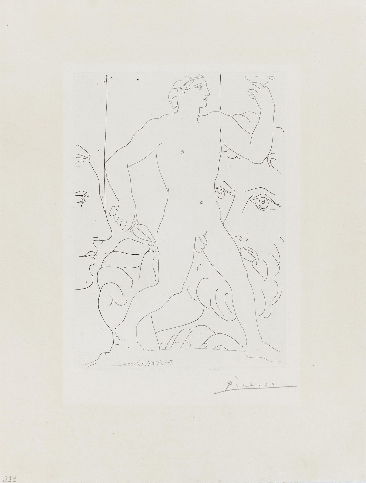 Picasso, Pablo1881 Malaga - 1973 MouginsMarie-Thérèse, sculpteur au travail et sculpture - Image 2 of 3