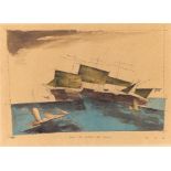 Feininger, LyonelNew York 1871 - 1956"Barque 'Four Huskies' under Stormsails". 1933. Aquarell auf