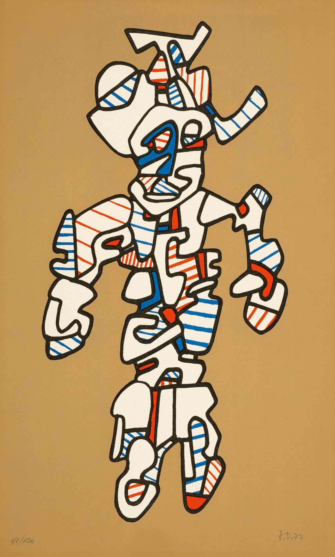 Dubuffet, Jean1901 Le Havre - 1985 Paris Le surintendant. 1971/72. Farbserigrafie auf leichtem