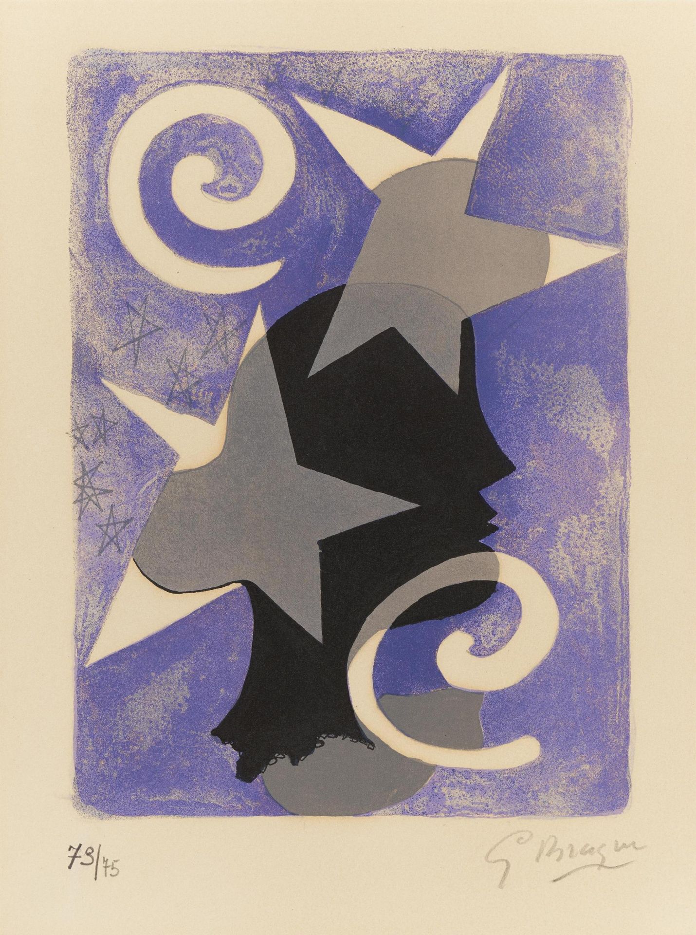 Braque, Georges1881 Argenteuil - 1963 ParisAus: Lettera Amorosa. 1963. Farblithografie auf Arches (