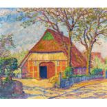 Blunck-Heikendorf, HeinrichKiel 1891 - 1963Geesthof. Öl auf Leinwand. 60 x 70cm. Signiert unten