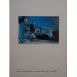 Ans Wortel (1929-1996) gouache,14 x 20, 'Tussen de bodem en de blauwe lucht', gesigneerd