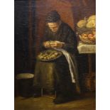 Felicien Bobeldijk (1876-1964) doek, 107 x 83, aardappelschilster, gesigneerd r.o.