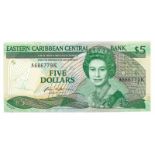 East Carribean States. Dollars. Bankbiljet. 1988. - UNC. (Pick. 22K). Lot 1 notes. - UNC. East