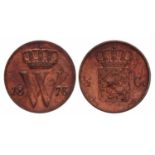 ½ Cent Willem III 1873. FDC -. ½ Cent Willem III 1873. FDC -.