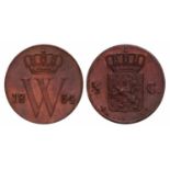 ½ Cent Willem III 1854. FDC. ½ Cent Willem III 1854. FDC.