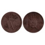 1 Cent Willem I 1821 U. Zeer Fraai +. 1 Cent Willem I 1821 U. Zeer Fraai +.