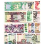 Ghana. Cedis. Bankbiljet. 1979-1986. - UNC. (Pick. 17-30). Lot 15 notes. - UNC. Ghana. Cedis.