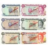 Bermuda. Dollars. Bankbiljet. 1974-1984. - UNC. (Pick. 28-33). Lot 6 notes Specimen. - UNC. Bermuda.