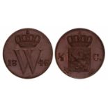 ½ Cent Willem II 1846. FDC -. ½ Cent Willem II 1846. FDC -.