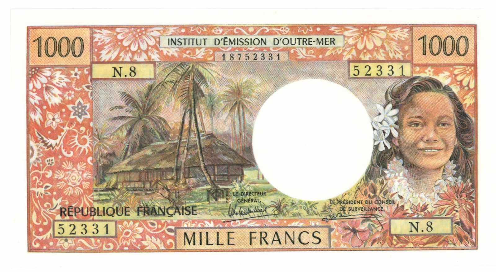 France divers. Francs. Bankbiljet. 1996. - UNC. (Pick. 2 (signature 1)). Lot 1 notes. - UNC.