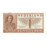 Nederland. 1 gulden. Muntbiljet. Type 1949. Juliana - UNC. (Alm. 07-a. AV. 7.1a). Serienummer