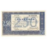 Nederland. 2½ gulden. Zilverbon. Type 1938. - Zeer Fraai / Prachtig. (Alm. 13-1b. AV. 11.1b).