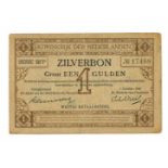 Nederland. 1 gulden. Zilverbon. Type 1918. - Zeer Fraai -. (Alm. 02-3. AV. 2.3). Serienummer