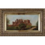 Engelse School 19e eeuw Warwick Castle and Kenilworth Ruin. Both works signed with initials HMH