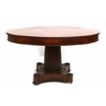 A mahogany oval extendable dining table. Holland, 19th century. 73 x 170 x 110 cm. 29.00 % buyer's