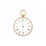 A yellow gold pocket watch with movement of Leroy et Fils, Paris. Marked Belgian import and duty