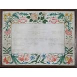 Hollandse School 17e eeuw A family tree framed by painted floral decoration. The Latin family tree