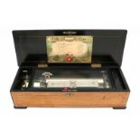 A Swiss music box. Paillard, circa 1900. 16 x 54 x 24 cm. 29.00 % buyer's premium on the hammer