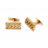 A pair of 14 krt yellow gold cufflinks. Lengte 22 mm 29.00 % buyer's premium on the hammer price