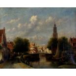 Petrus Gerardus Vertin (1819-1893) View of Alkmaar. Signed and dated '74 lower left. Doek 49 x 62