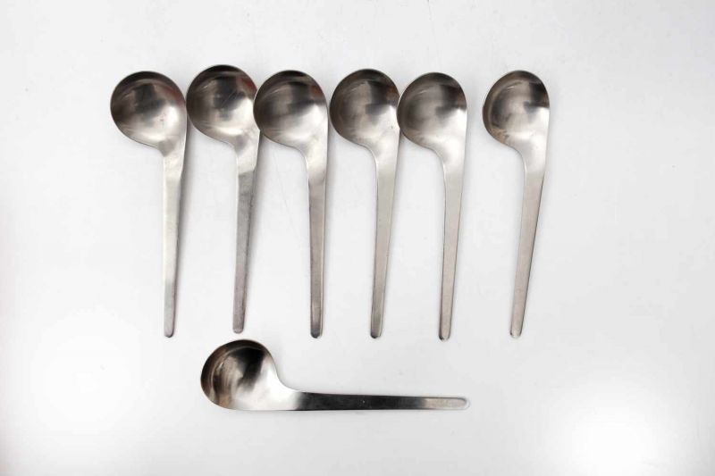 Arne Jacobsen (1902-1971) A 93-part stainless steel cutlery set, produced by A. Michelsen, Denmark, - Image 5 of 12