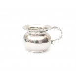 A Dutch miniature silver champer pot. Maker's mark Frederik van Strant, Amsterdam. 18th century.