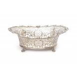 A Dutch silver basket. Maker's mark Jhr. Tjaard Anne Marius Albert van Andringa de Kempenaer,